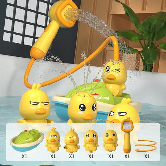 Electric Duck Spray Baby Bath Toy Set