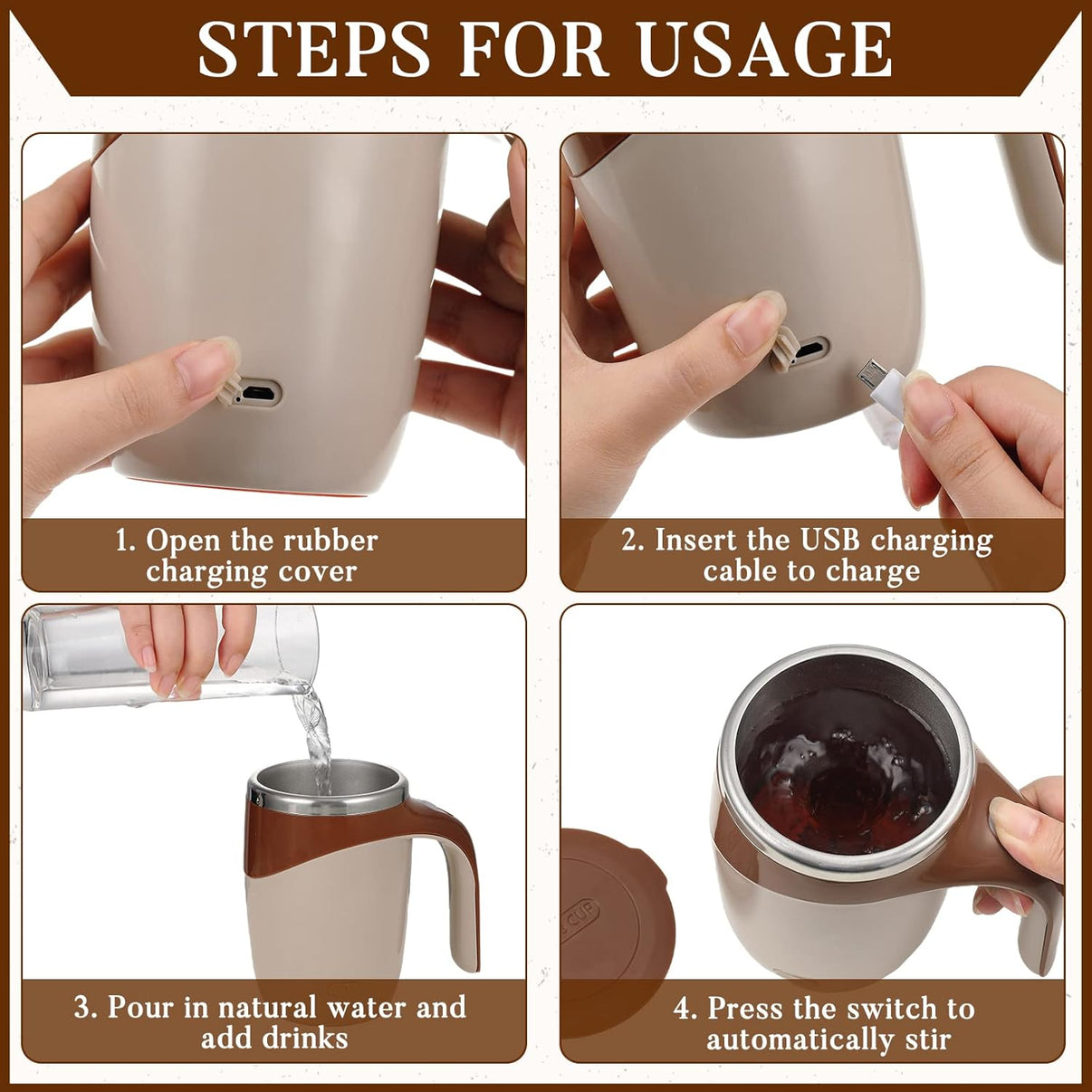 Self-Stirring Magnetic Cup